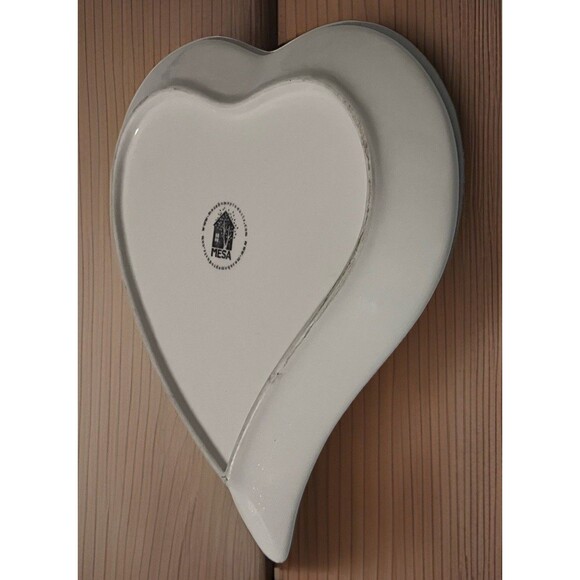 Vintage Mesa Home Heart Shaped hand crafted Large Plate, love Dish 9 1/2 x 9 1/2 - Picture 12 of 16